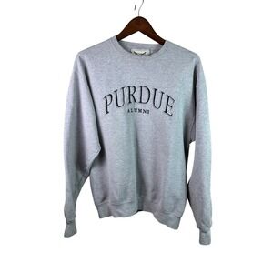 Vintage Oarsman Purdue Alumni Boilermakers Crewneck Grey Sweatshirt Unisex L